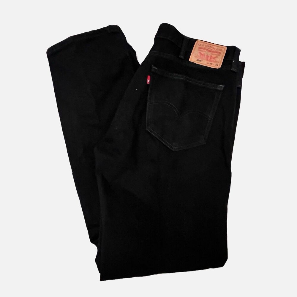 Levi’s Y2K 505 Black Denim Jeans Size 38 X 34